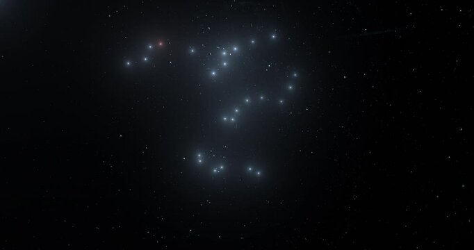 Eridanus constellation in the outer space