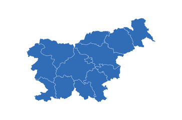 Slovenia Map vector icon. Minimalistic Colorful Map of Slovenia.