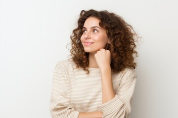 Young european woman portrait adult smile.