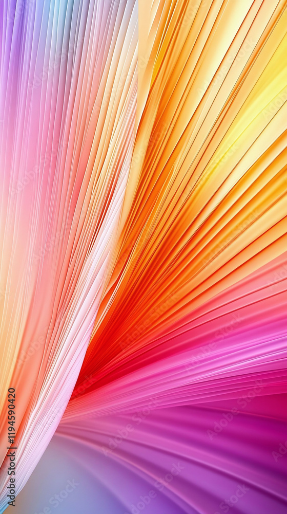 Poster a dynamic light burst effect glowing lines radiating from the center in vibrant colors balanced comp
