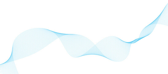 Vector abstract background with dynamic blue waves