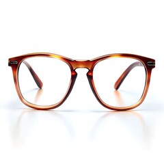 glasses on white background