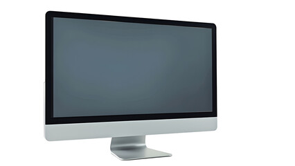 Fototapeta premium TV screen or computer monitor isolated on transparent background. Cut out, PNG