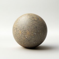 Beige speckled sphere, studio shot, design element