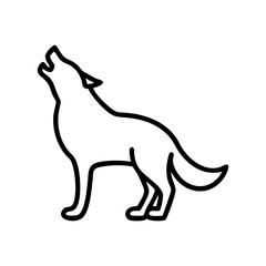 coyote call icon, coyote call line art - simple line art of coyote call, perfect for coyote call logos and icons and themed design 