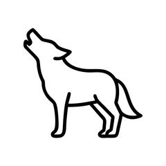 coyote call icon, coyote call line art - simple line art of coyote call, perfect for coyote call logos and icons and themed design 