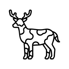 deer camo pattern icon, deer camo pattern line art - simple line art of deer camo pattern, perfect for deer camo pattern logos and icons and themed design 