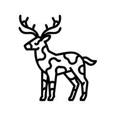 deer camo pattern icon, deer camo pattern line art - simple line art of deer camo pattern, perfect for deer camo pattern logos and icons and themed design 