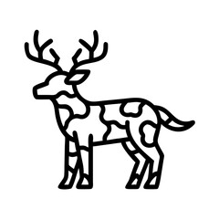 deer camo pattern icon, deer camo pattern line art - simple line art of deer camo pattern, perfect for deer camo pattern logos and icons and themed design 