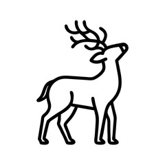 deer grunt call icon, deer grunt call line art - simple line art of deer grunt call, perfect for deer grunt call logos and icons and themed design 