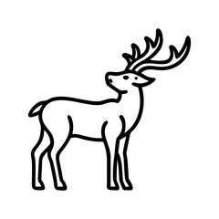 deer grunt call icon, deer grunt call line art - simple line art of deer grunt call, perfect for deer grunt call logos and icons and themed design 