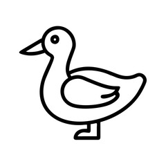 duck decoy icon, duck decoy line art - simple line art of duck decoy, perfect for duck decoy logos and icons and themed design 