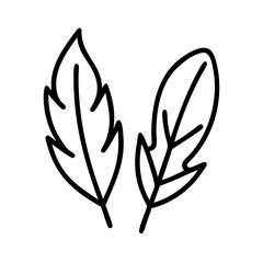duck feathers icon, duck feathers line art - simple line art of duck feathers, perfect for duck feathers logos and icons and themed design 