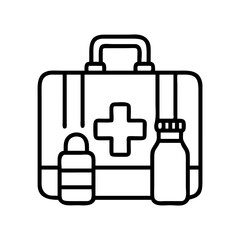 Fototapeta premium field dressing kit icon, field dressing kit line art - simple line art of field dressing kit, perfect for field dressing kit logos and icons and themed design 