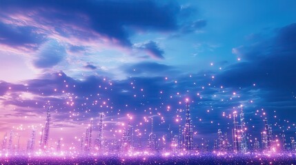 A futuristic oil refinery with advanced technology and holographic displays, symbolizing the evolution of global crude oil processing