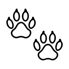 fox tracks icon, fox tracks line art - simple line art of fox tracks, perfect for fox tracks logos and icons and themed design 