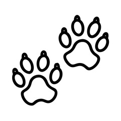 fox tracks icon, fox tracks line art - simple line art of fox tracks, perfect for fox tracks logos and icons and themed design 