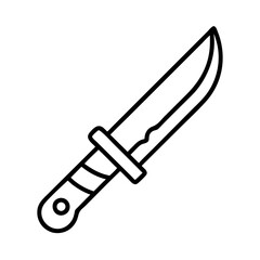 game processing knife icon, game processing knife line art - simple line art of game processing knife, perfect for game processing knife logos and icons and themed design 