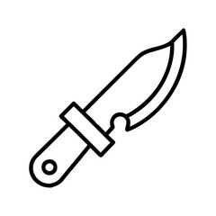 game processing knife icon, game processing knife line art - simple line art of game processing knife, perfect for game processing knife logos and icons and themed design 