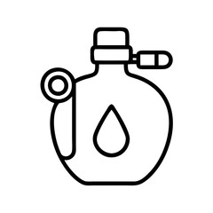 hunter s flask icon, hunter s flask line art - simple line art of hunter s flask, perfect for hunter s flask logos and icons and themed design 