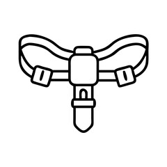 hunter s safety belt icon, hunter s safety belt line art - simple line art of hunter s safety belt, perfect for hunter s safety belt logos and icons and themed design 