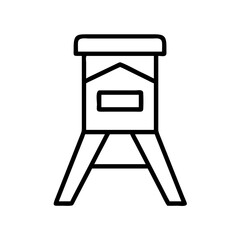 hunting blind icon, hunting blind line art - simple line art of hunting blind, perfect for hunting blind logos and icons and themed design 
