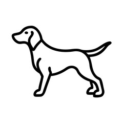 hunting dog icon, hunting dog line art - simple line art of hunting dog, perfect for hunting dog logos and icons and themed design 