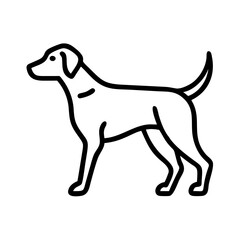 hunting dog icon, hunting dog line art - simple line art of hunting dog, perfect for hunting dog logos and icons and themed design 