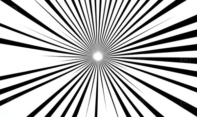 Starburst Illumination, a vivid display of bright rays radiating from a central point against a stark white background, creating dynamic contrast.