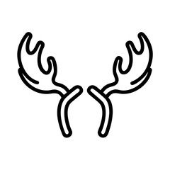 moose antlers icon, moose antlers line art - simple line art of moose antlers, perfect for moose antlers logos and icons and themed design 