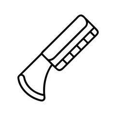 shotgun recoil pad icon, shotgun recoil pad line art - simple line art of shotgun recoil pad, perfect for shotgun recoil pad logos and icons and themed design 
