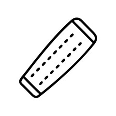 shotgun recoil pad icon, shotgun recoil pad line art - simple line art of shotgun recoil pad, perfect for shotgun recoil pad logos and icons and themed design 