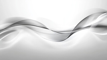 Naklejka premium Abstract background with smooth shiny grey, gray waves and halftone