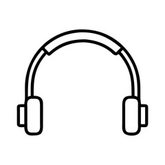headphones for jogging icon, headphones for jogging line art - simple line art of headphones for jogging, perfect for headphones for jogging logos and icons and themed design 