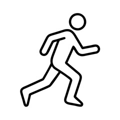 jogger silhouette icon, jogger silhouette line art - simple line art of jogger silhouette, perfect for jogger silhouette logos and icons and themed design 