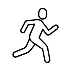 jogger silhouette icon, jogger silhouette line art - simple line art of jogger silhouette, perfect for jogger silhouette logos and icons and themed design 