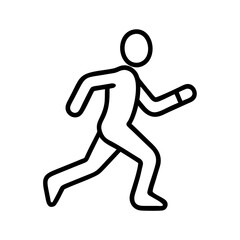 jogger silhouette icon, jogger silhouette line art - simple line art of jogger silhouette, perfect for jogger silhouette logos and icons and themed design 