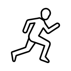 jogger silhouette icon, jogger silhouette line art - simple line art of jogger silhouette, perfect for jogger silhouette logos and icons and themed design 