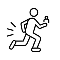 light jog icon, light jog line art - simple line art of light jog, perfect for light jog logos and icons and themed design 