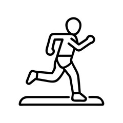 marathon training icon, marathon training line art - simple line art of marathon training, perfect for marathon training logos and icons and themed design 