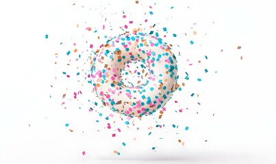 Colorful confetti scattered across a clear surface, vibrant hues creating a festive atmosphere, perfect for celebrations and joyful moments.