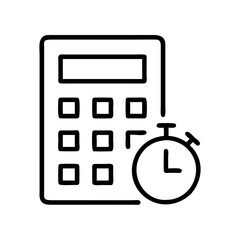 Fototapeta premium pace calculator icon, pace calculator line art - simple line art of pace calculator, perfect for pace calculator logos and icons and themed design 