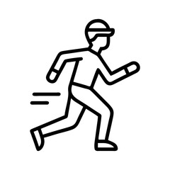 person jogging icon, person jogging line art - simple line art of person jogging, perfect for person jogging logos and icons and themed design 