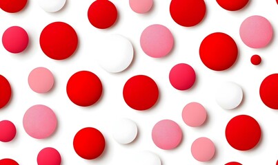 Circular arrangement of vibrant red and pink flowers, set against a soft, creamy white backdrop, creating a harmonious and inviting scene.