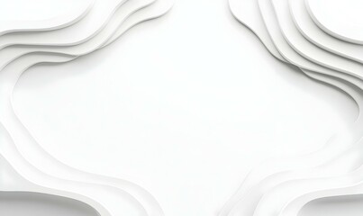 Obraz premium Curled White Paper Corner on Smooth Blank Surface, showcasing a delicate texture and soft shadows, emphasizing simplicity and elegance.