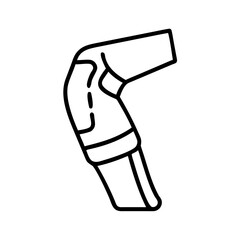 runner s knee brace icon, runner s knee brace line art - simple line art of runner s knee brace, perfect for runner s knee brace logos and icons and themed design 