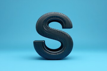 Obraz premium A tire with the letter S inside of it