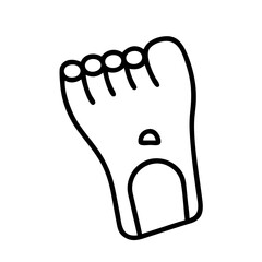 runner s toe blister icon, runner s toe blister line art - simple line art of runner s toe blister, perfect for runner s toe blister logos and icons and themed design 