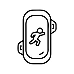 runner s wristband icon, runner s wristband line art - simple line art of runner s wristband, perfect for runner s wristband logos and icons and themed design 