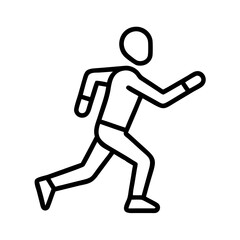 running arm swing icon, running arm swing line art - simple line art of running arm swing, perfect for running arm swing logos and icons and themed design 